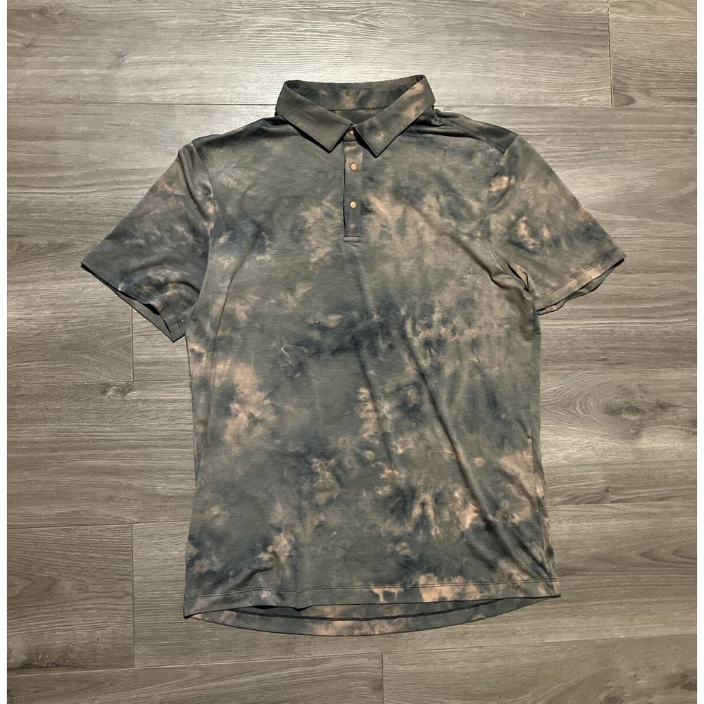 Lululemon Evolution Short Sleeve Polo Shirt Men's Medium Performance Golf
